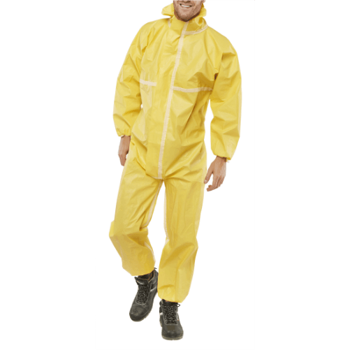 Beeswift Disposable Coverall Microporous Type 4/5/6 Yellow
